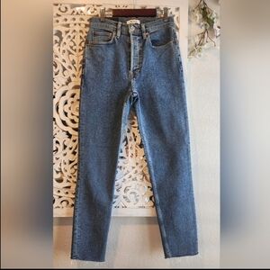 RE/DONE 90'S HIGH RISE ANKLE CROPPED  WOMENS JEANS SIZE 26